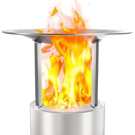 Heat Deflector for Solo Stove Mesa XL Fire Pit, 304 Stainless Steel - Mesa XL Heat Insulation Panel, High Temperature Resistant, with 3 Removable Feet, Expandable Design, Prevents Burns and Scalds