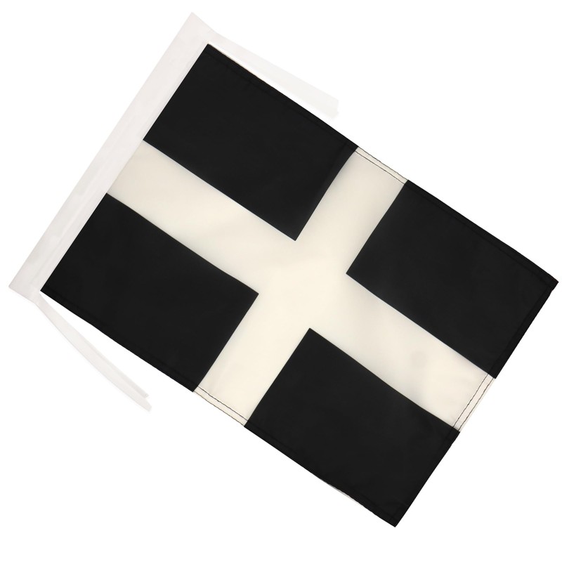 AZ FLAG Saint Piran's Flag 18'' x 12'' cords -