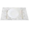MIRRORANG Classic White Marble Placemats Set of 4 45x30cm Gray