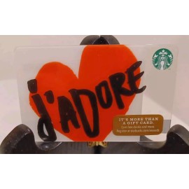 STARBUCKS CARD 2014 " J'ADORE " VHTF~ MINT~UNIQUE CARD GREAT PRICE