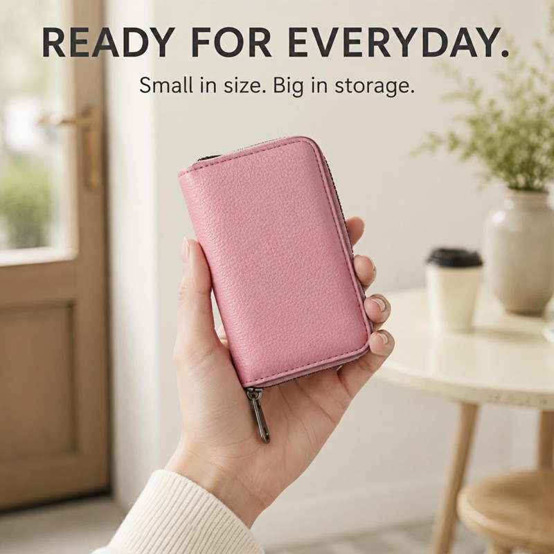 Credit Card Holder, 20 Card Slots + 2 ID Windows,