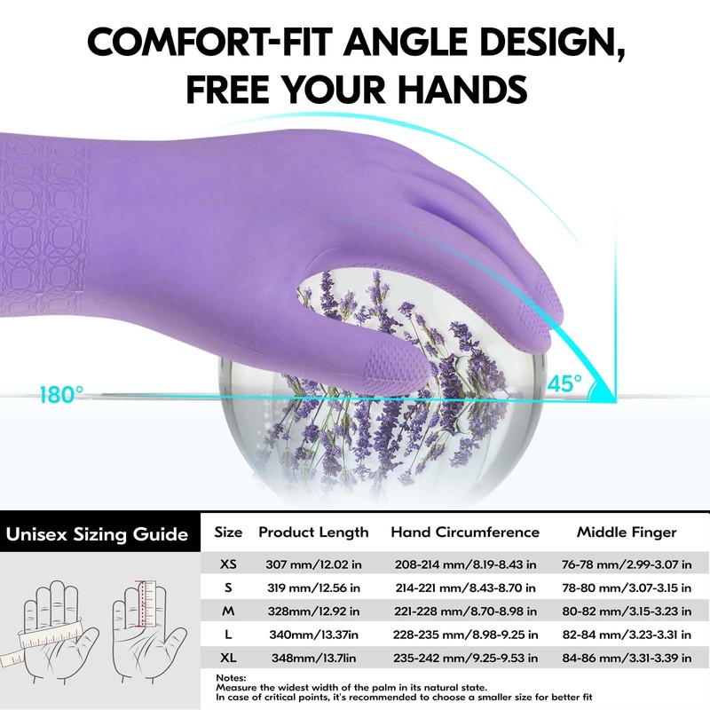 Vgo... 1 Pair Extra Long Gardening Gloves with Fresh Rich