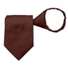 Stylish Plain Zipper Tie, Brown