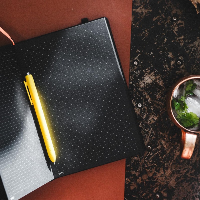 Notsu Dotted Black Paper Journal | B5 Bullet Dot Grid