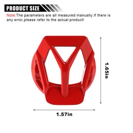 SMILFUY Engine Ignition Start Stop Push Button Cover, Zinc Alloy Car Power Control Trim, Universal Automotive Key Ignition Switch Protective Decoration Accessories (Red)