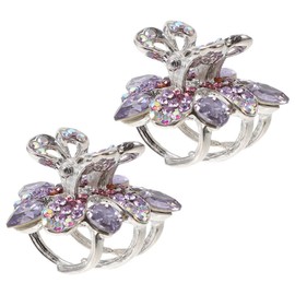Baluue 2pcs Mini Alloy Hair Clips Rhinestones Small Hair Accessories for and Stylish Clips for Girls and Everyday Use