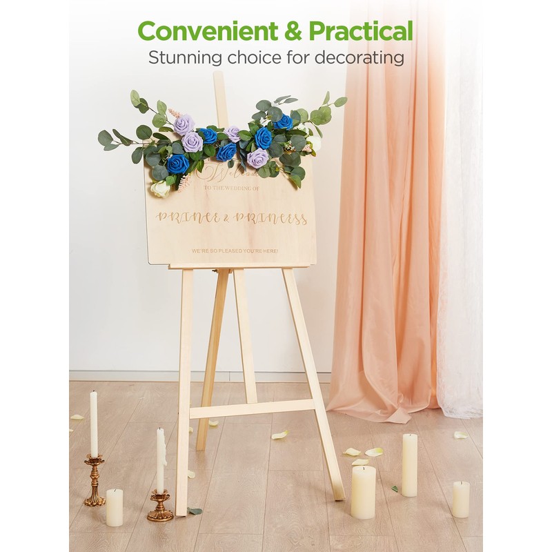 InnoGear Artificial Roses Foam Flowers, 50 Pcs Lilac Roses Artificial