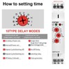 GEYA 16A Multifunction Time Relay 10 Function Choices AC/DC12V-240V 2