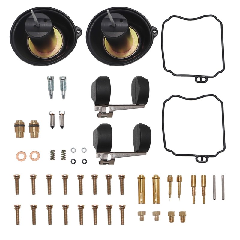 2 Set Carburetor Gaskets Jets Repair Kit Rebuild Float for