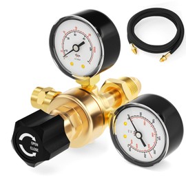 BOGERDACK Argon CO2 Regulators Gauges Gas Welding Regulator 0-4500PSI/0-10BAR, CGA580 Inlet Connection, With 10 Feet Hose, for MIG and TIG Welding