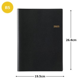 Noritsu NOLTY Notebook, 2025 B5 Weekly Ring, Black, 6135 (Begins December 2024)