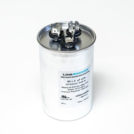 Supco Capacitor Round Dual Run 60 + 3 uf 370/440 Volts for HVAC Motors Compressors LCD60+3X440R Linebacker