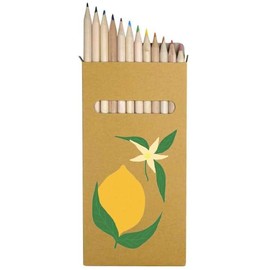 Azeeda 12 x 'Lemon And Blossom ' Long 178mm Coloured Pencils/Pencil Set (PE00074631)