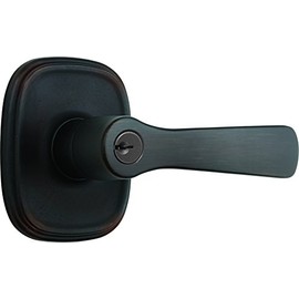 Brinks Push Pull Rotate Door Locks Alwood Entry Lever, Tuscan Bronze, 23013-150