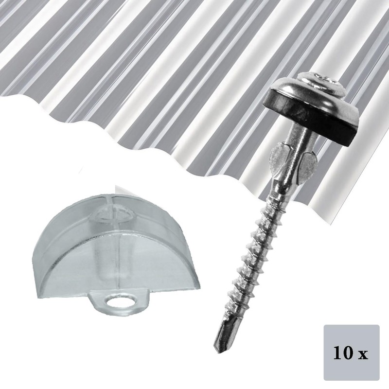 Mounting set: plumber screw with drill tip and drill blade