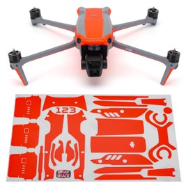 WRAPGRADE Skin Stickers Compatible with DJI Air 3 | Accent Color (NEON Orange)