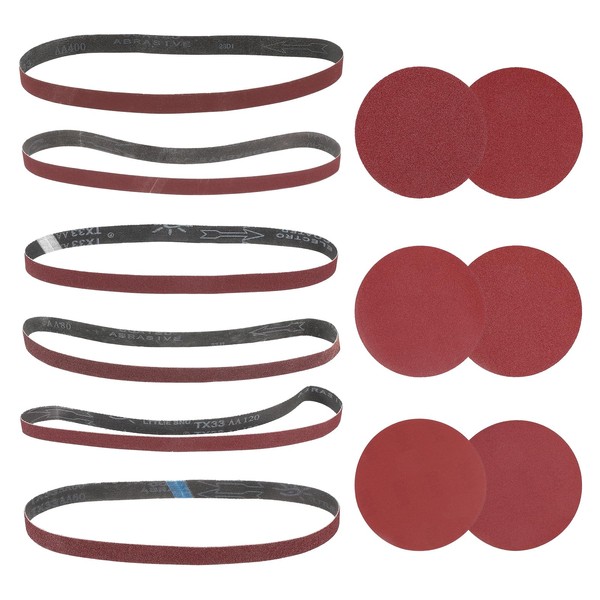 sourcing map 24pcs 1 x 30" Sanding Belts 4pcs Each