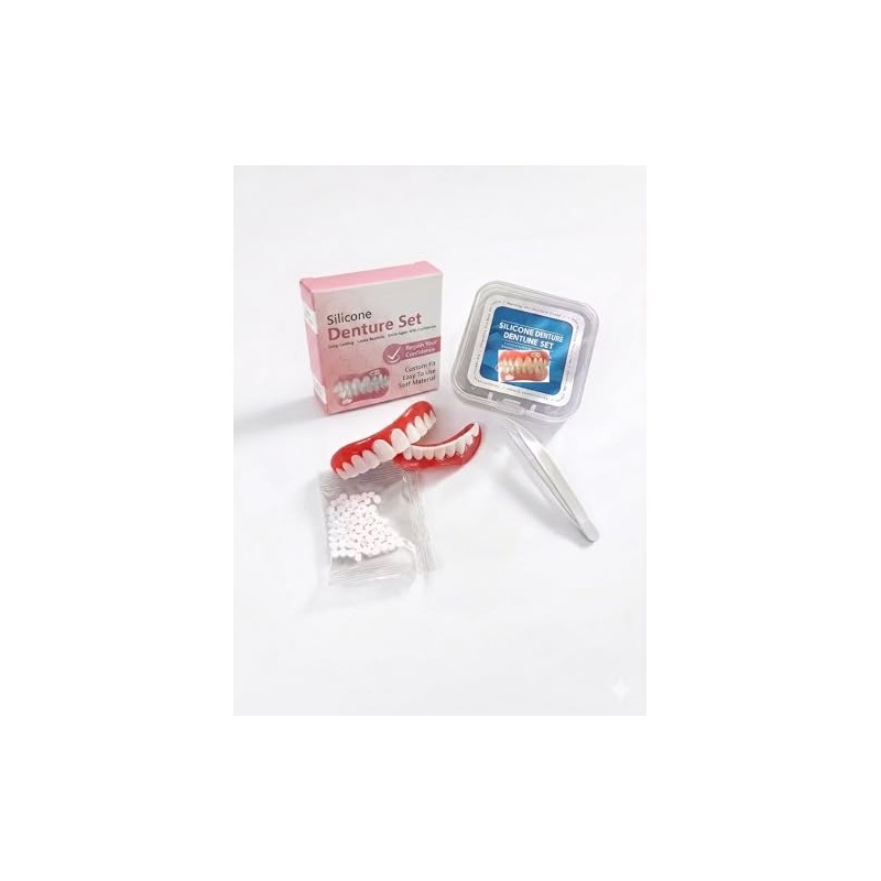 Oralhoe Kit de Rebase de Silicona para Prótesis Dentales, Suave