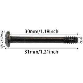 Heyous 30PCS Computer Case Fan Part Desktop Computer Power Supply Fan Long Screw Black Radiator Fan Screw for Water Cooling Exhaust Fan Fixing