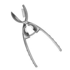 2-in-1 Nut Cracker Walnut, 8.58x3.86x2in Nutcracker Pecan Cracker Zinc Alloy Walnut Cracker Tool Chestnut Cutter Heavy Duty Nut Crackers for All Nuts (Silver)