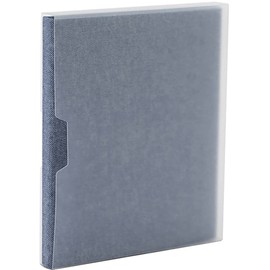 cotto A-COPLH-800-B Black Mount Photo Album Welded / Half L / 4 Sided Pocket Mount Blue