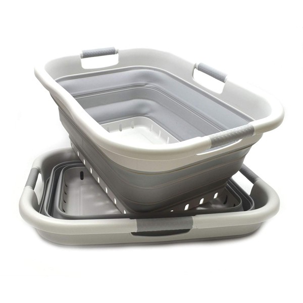 SAMMART 41L (10.8 gallon) Set of 2 Collapsible 3 Handled