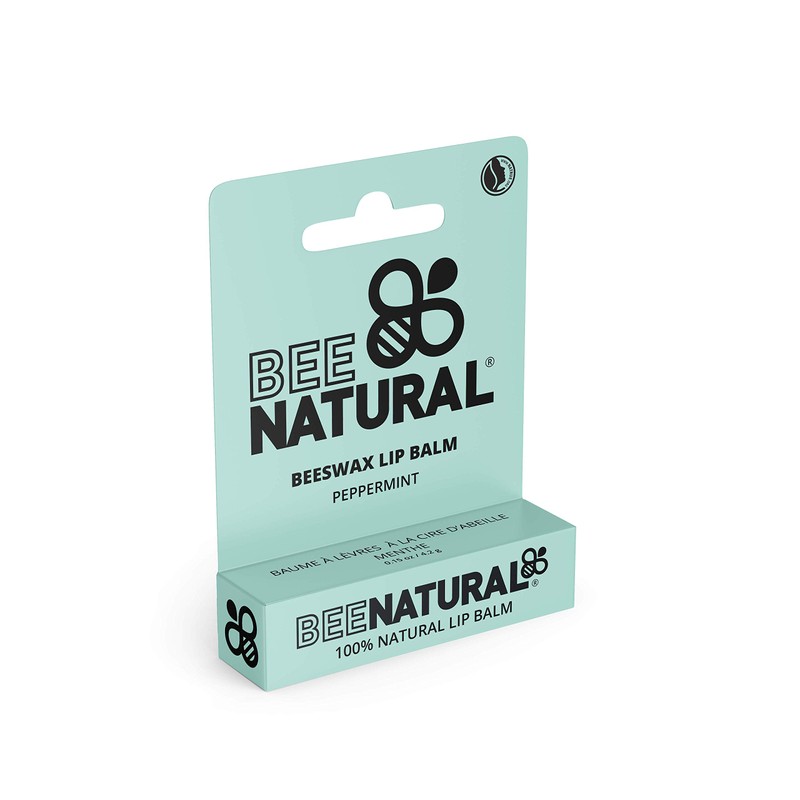 Bee Natural - 100% natural moisturising lip balm, peppermint flavour,