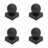 Black Metal Fence Gate Post Cap With Ball Flange 50mm