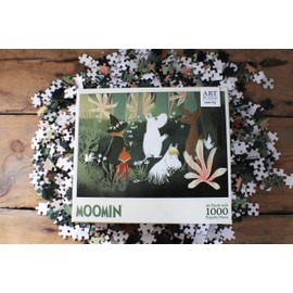 Barbo Toys - Moomin Puzzle Green Art - Moomin Puzzle 1000 Pieces - Puzzle for Adults with Illustrations from the Moomin Valley - Colourful Pictures of the Moomin Troll - Great Gift 70 cm x 50 cm
