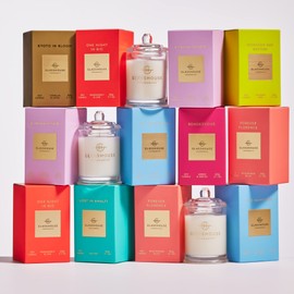 Glasshouse Fragrances The Hamptons Candle, Triple Scented Natural Soy Wax Blend & Glass Jar, 20 Hour Burn Time, Teak & Petitgrain, 2.1 Oz (60g)