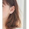Pearl Ball Earrings, Small, Non-Hole Earrings, Popular for Women, Brass,