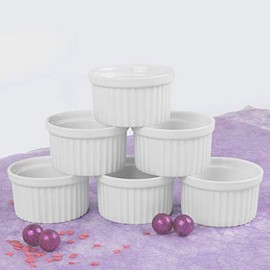 Holst Porzellan RA 2038 Pie / Soufflé Mould & Ramequin 10 cm, White, 10 x 10 x 5.5 cm, 6 Units