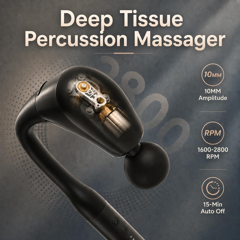 2-in-1 Detachable Muscle Massage Gun Deep Tissue