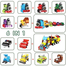 Easter Gifts for Kids, IKUKUER 12 Pack Prefilled Easter Eggs with Train Building Blocks for Party Favors, Train Toys for Kids Easter Basket Stuffers/Filler, Easter Eggs Hunting, Classroom Prize Toys