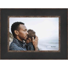 Poster Palooza 24x18 Distressed/Aged Black Complete Wood Picture Frame with UV Acrylic Plexiglass, Foam Board Backing & Hardware Included