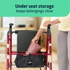 Medline Superlight Folding Aluminum Mobility Rollator Walker, Red, 250 lb.