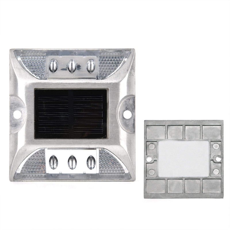 LED Solar Power Ground Marker Lights Outdoor Driveway Road Stud