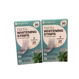 Brightvue 2 Pack ~ Brightvue Natural Teeth Whitening Strips 7-Day Treatment Pack