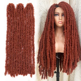 Butterfly Locs Crochet Hair 24 inch Boho Style Distressed Soft Faux Locs Dreadlock Extension for Black Women (24 Inch(Pack of 7), 350)