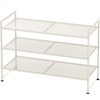 Simple Houseware 3-Tier Stackable Mesh Shoe Rack, White