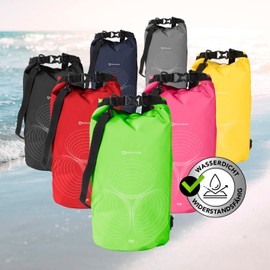 #DoYourOutdoor Dry Bag | Waterproof Backpack | Waterproof Bag & Pack Sack | 2L 5L 10L 20L 30L Dry Bag in 2 Styles and Many Colours | Ideal for Boat, Kayak, Fishing and Camping, Green, 10 L, sonar