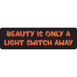 USA Biker Goods Beauty Is Only A Light Switch Away Motorcycle Helmet Stickers