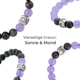 TOTWOO Pearl Couple Bracelet Couple Gifts Partner Bracelet Natural Stones Couple Gifts Love Gift for Her Lovers - Black and Purple, Stone, No Gemstone
