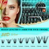 Eyelash Cluster Kit 240 Pieces Eyelash Extension Kit D Curl