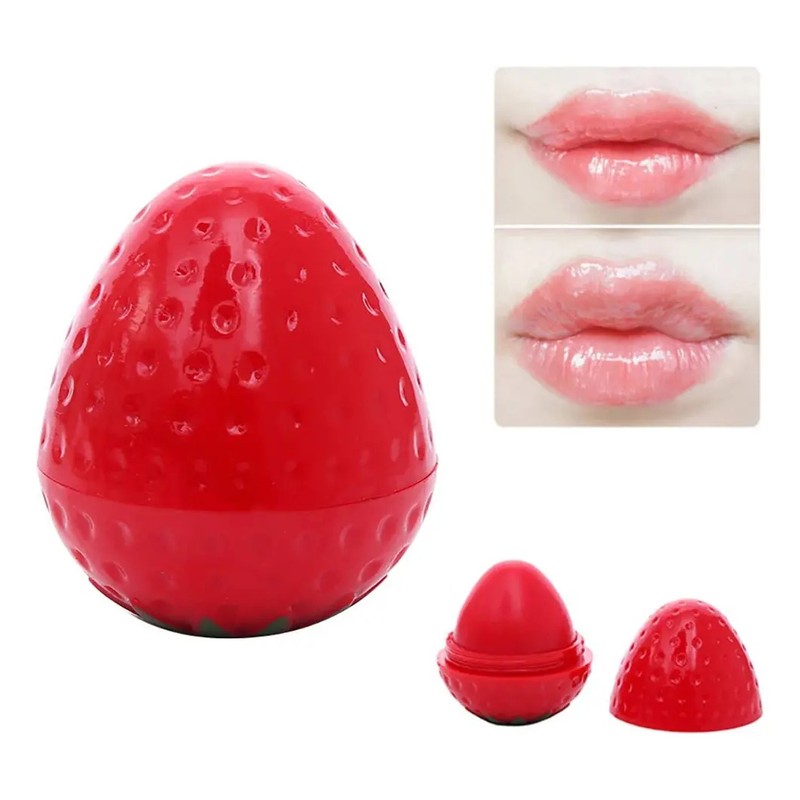 Caja De 24 Bálsamos Para Labios Hidratante Forma De Fresa