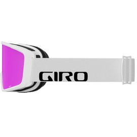 Giro Index 2.0 Asian Fit OTG Ski Goggles - Snowboard Goggles for Men, Women & Youth - White Wordmark Strap w/Amber Pink Lens