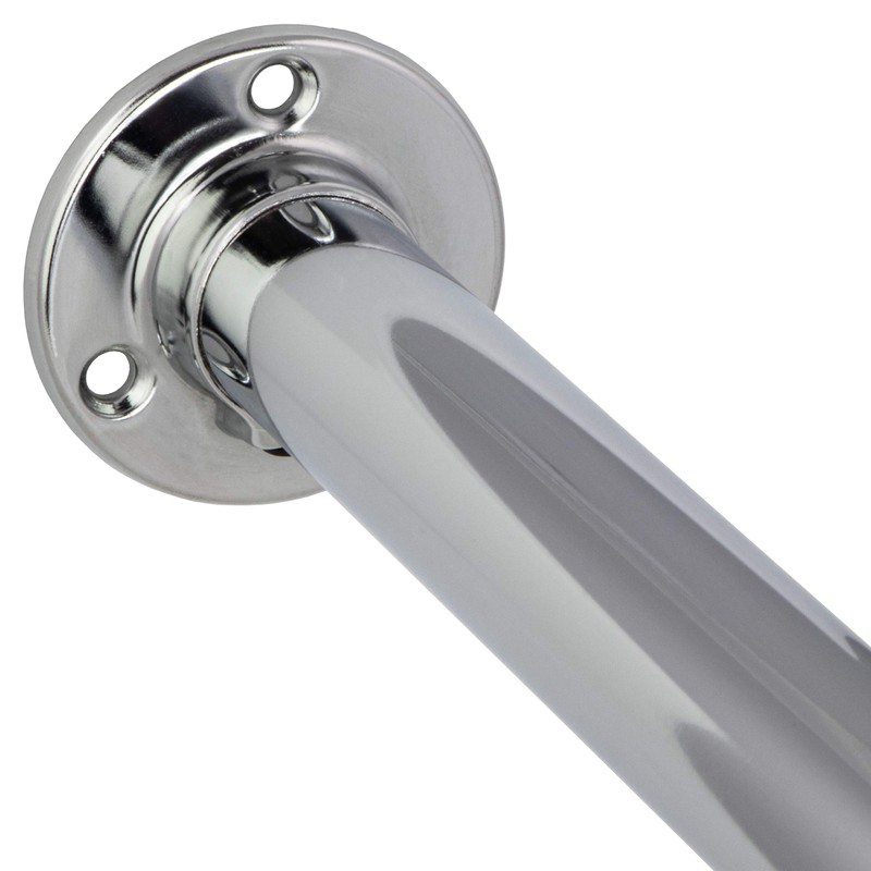 8x GedoTec® Wardrobe rail stock 25 mm chromed Round tube