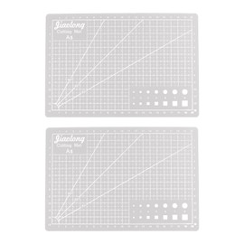 HARFINGTON 2pcs A5 Self-Healing Cutting Mat 9"x6" Craft Cutting Board for DIY Art Work Sewing Cutting, Grey
