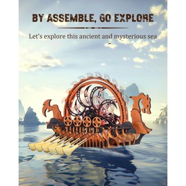 RoWood 3D Puzzles for Adults,Viking Dragon Ship Model Kit,18 Inch DIY Wooden 3D Puzzle,Assembly Time 3H,Awesome Gifts for Adults