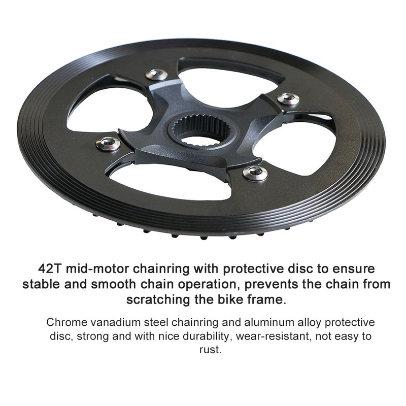 104BCD 42T Bike Chainring Chain Wheel Gear Adapter for Mid
